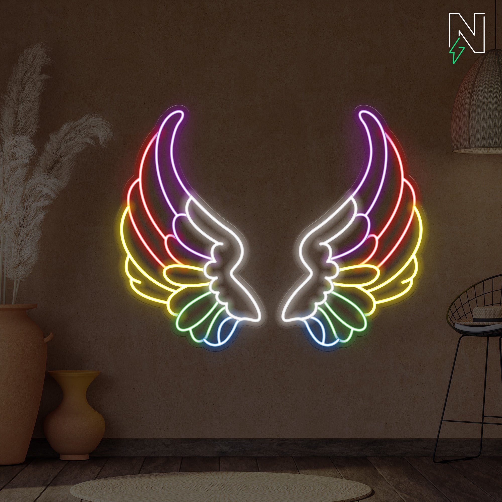 Chroma Wings Neon Sign