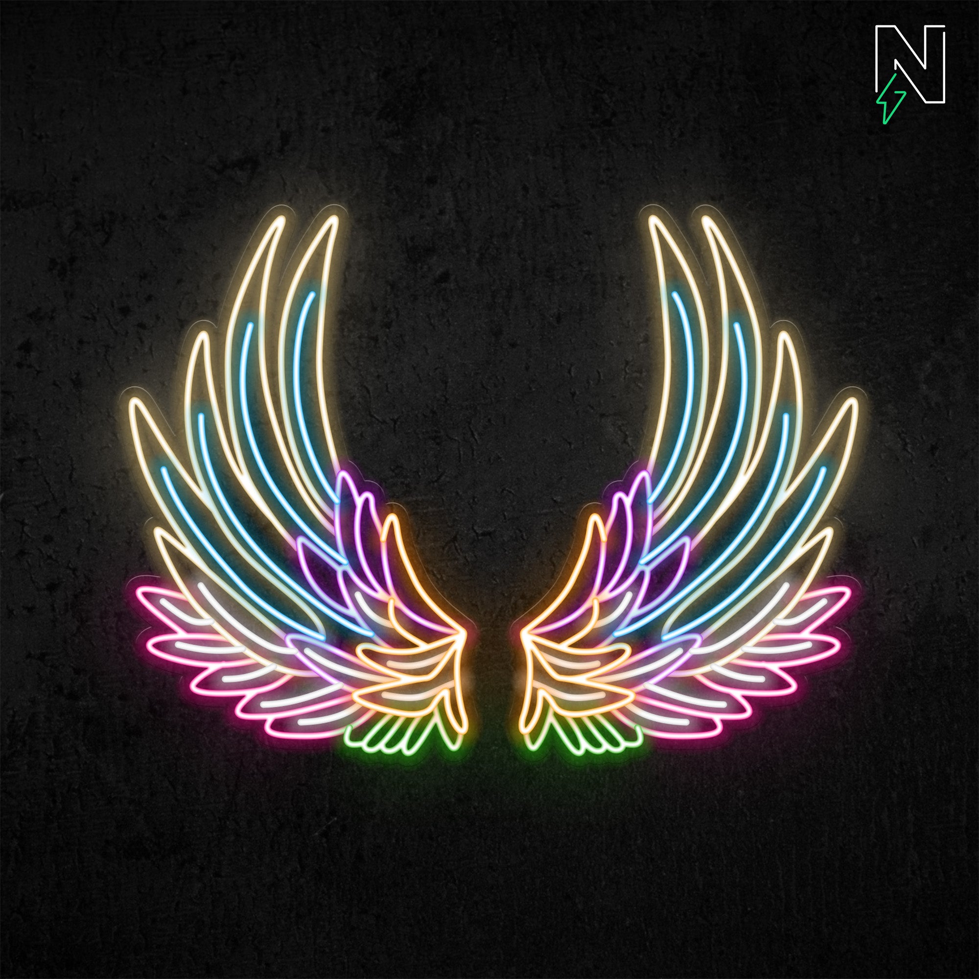 Galaxy Wings Neon Sign