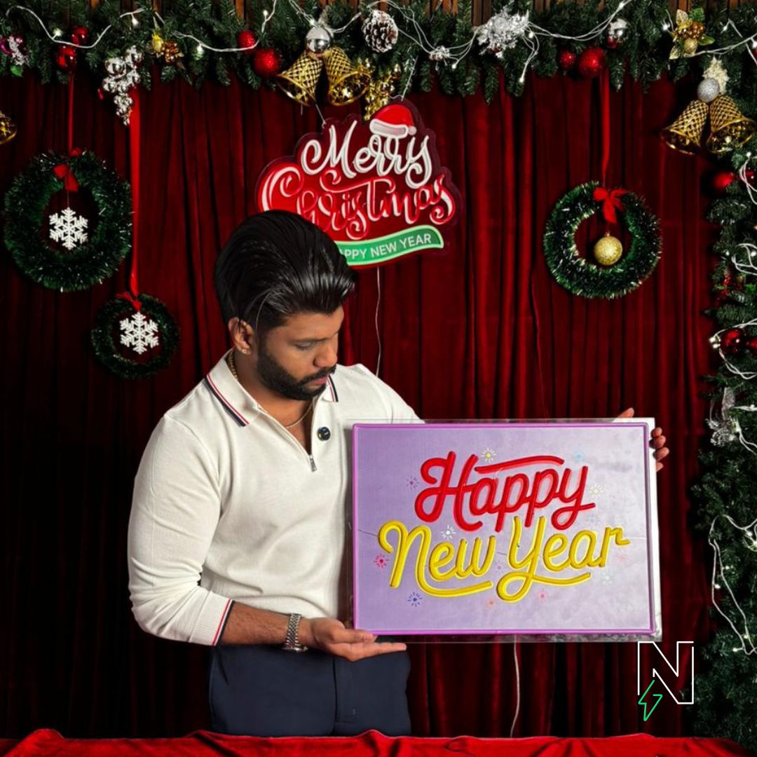 Happy New Year UV+Neon Sign