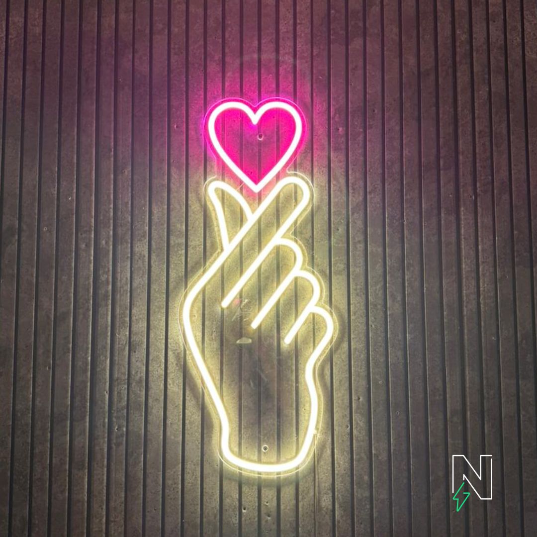 BTS With Heart Neon Sign