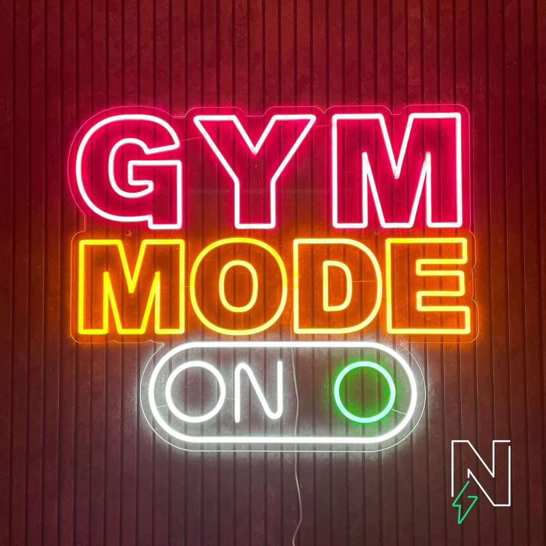 GYM MODE ON Neon Sign