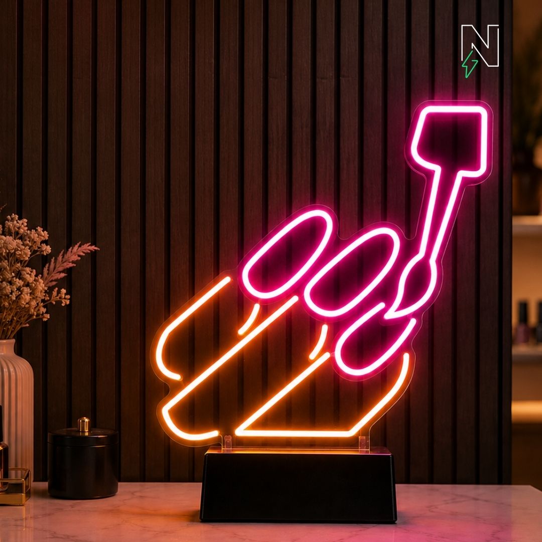 Nail Art Table Top Neon Sign