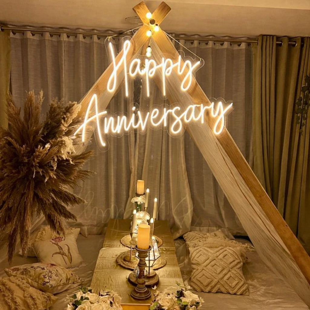 Happy Anniversary Neon Sign