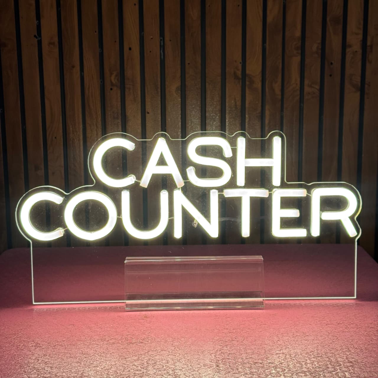 Cash Counter Table Top Neon Sign