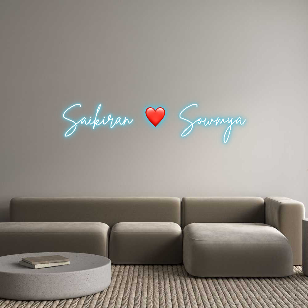 Custom Neon: Saikiran ❤️ S...