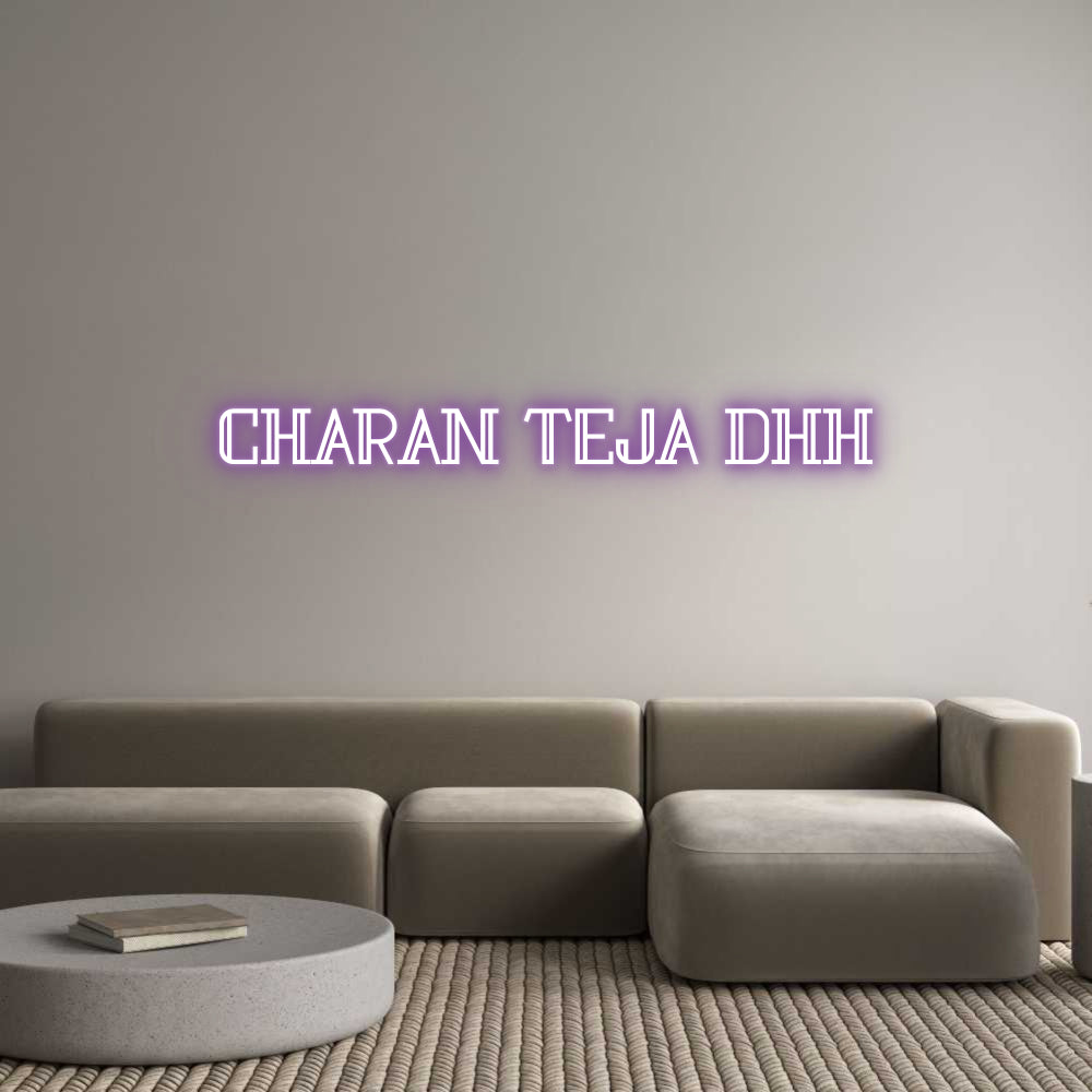 Custom Neon: Charan Teja dhh