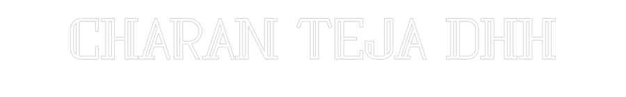Custom Neon: Charan Teja dhh