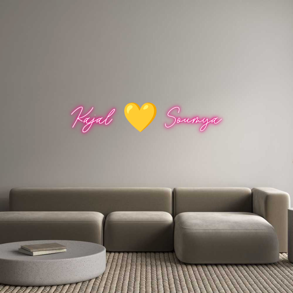 Custom Neon: Kajal 💛 Soumya