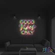 Load and play video in Gallery viewer, Copy of Good Vibes Only Neon Sign FloRo
