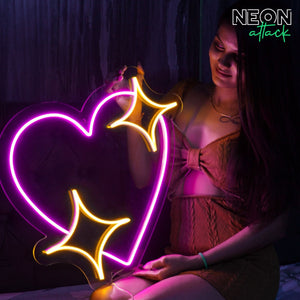 Shining Heart Neon Light Sign
