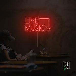 Live Music Neon Sign