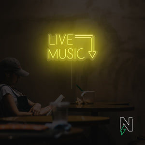 Live Music Neon Sign