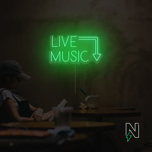 Live Music Neon Sign