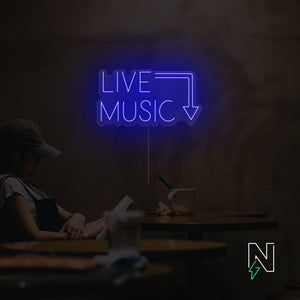 Live Music Neon Sign