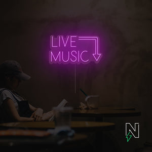 Live Music Neon Sign