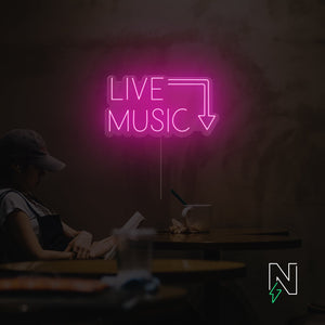 Live Music Neon Sign