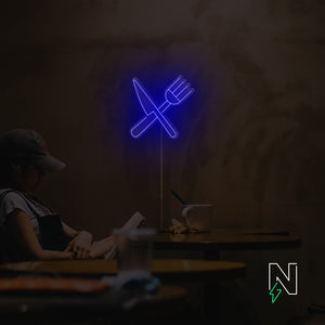 Cutlery Neon Sign