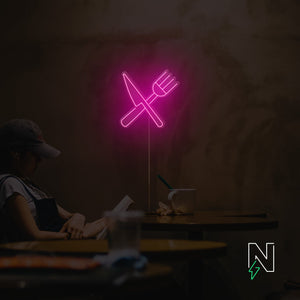 Cutlery Neon Sign