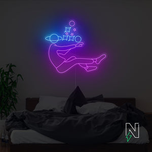 Falling Guy Neon Sign