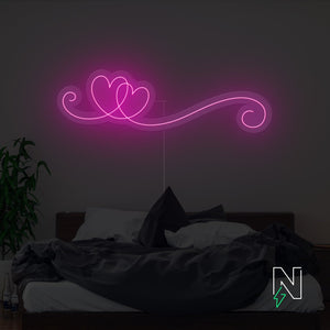 Hearts Neon Sign