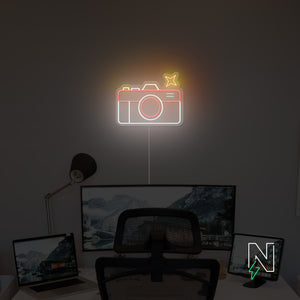 Retro Camera Neon Sign