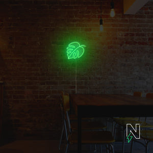Monstera Leaf Neon Sign