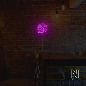 Monstera Leaf Neon Sign