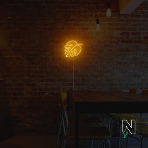 Monstera Leaf Neon Sign