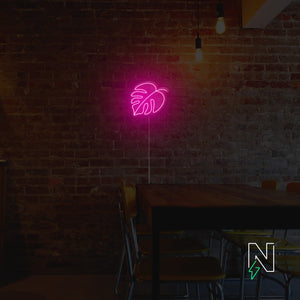 Monstera Leaf Neon Sign