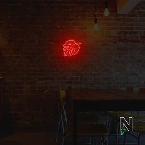 Monstera Leaf Neon Sign