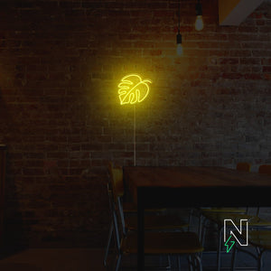 Monstera Leaf Neon Sign