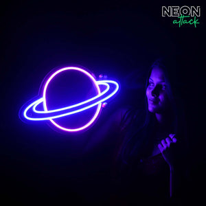 Saturn Neon Light Sign