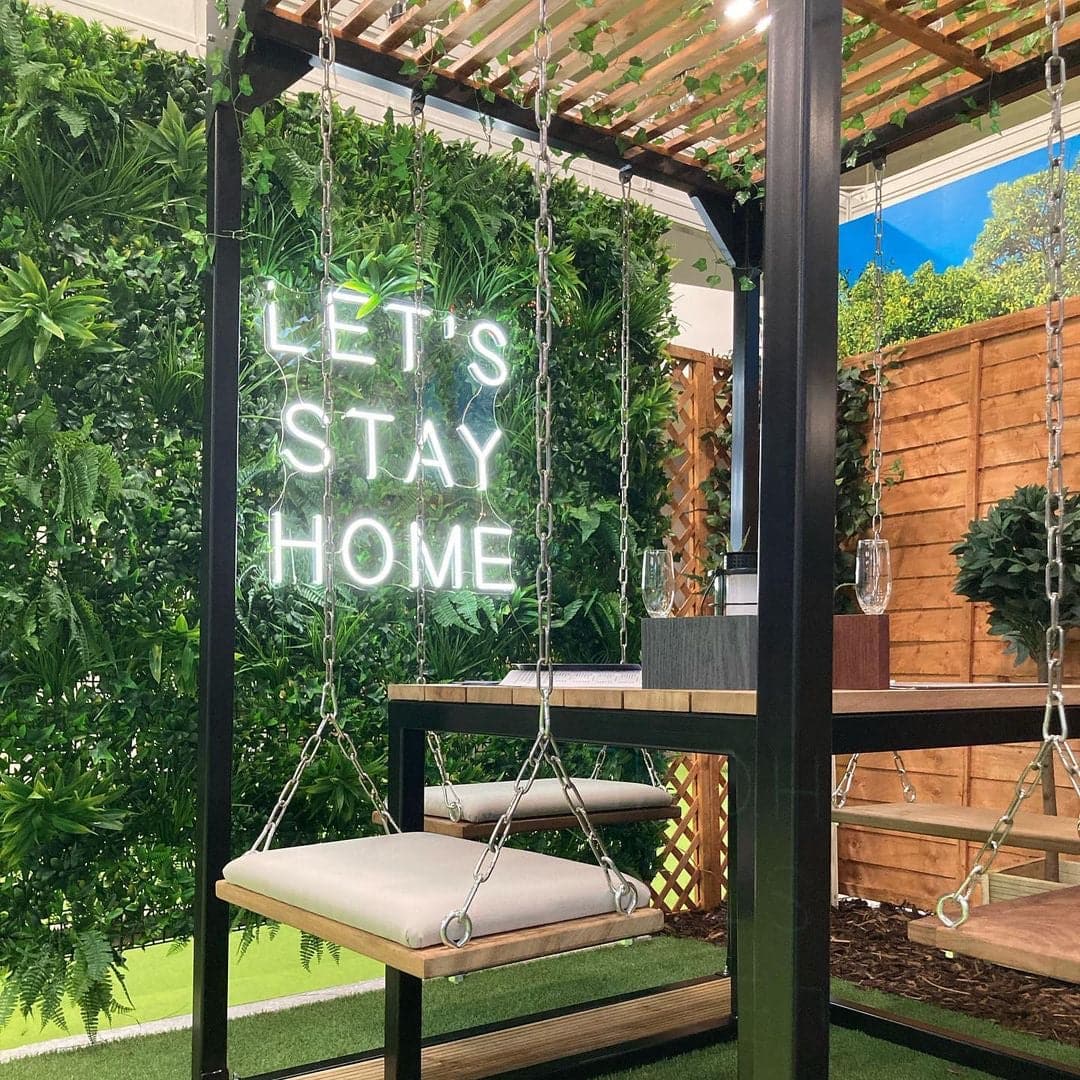 Let's Stay Home Neon Sign