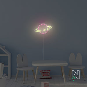Saturn Neon Sign