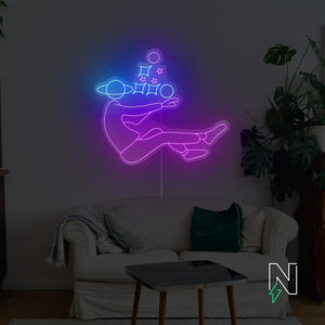 Falling Guy Neon Sign