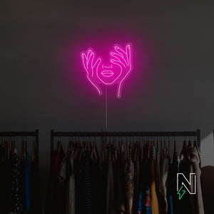 Hold Face Neon Sign