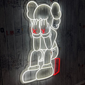 Crying Kaws Neon Sign
