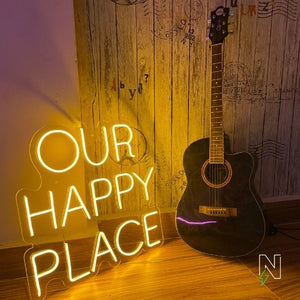 Our Happy Place Neon Sign