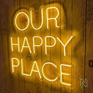 Our Happy Place Neon Sign