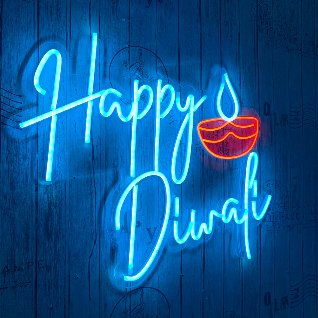 Happy Diwali FloRo Neon Sign